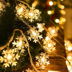DA324 LED-julljus 3m snöflingor