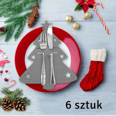 BQ86B Bestickfickor 6 st gran grå