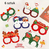 BQ89A Papierowe okulary świąteczne dla    dzeci