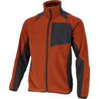 Bluza tech-fleece ceglasto-czarna, '3xl', ce,lahti