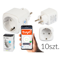 72-130- Intelligentt wifi-styrt uttag Tuya v3 vit förpackning