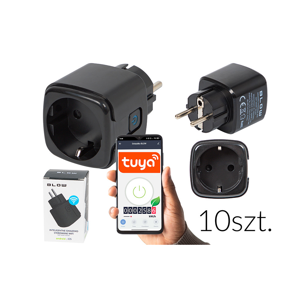 72-131- Intelligent wifi-styrt uttag Tuya V3 svart förpackning 72-131- Intelligent wifi-styrt uttag Tuya V3 svart förpackning