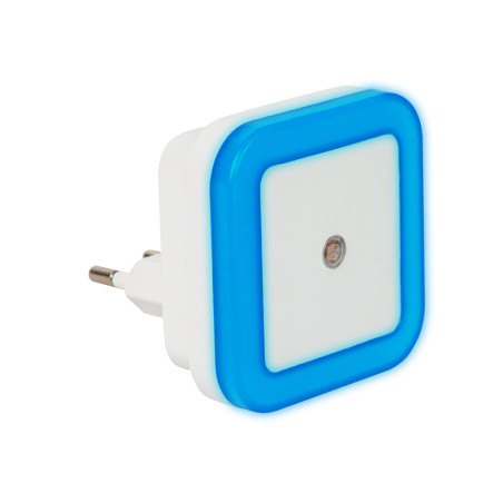 44-287- Nattlampa med LED-ljus och skymningsgivare, fyrkantig, blå