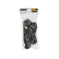 98-214- Nätdelar förlängare ps-330 3-uttag 3xusb 3m svart 2x1mm