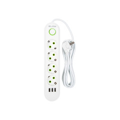 98-224- Nätkabel förlängare ps-430 4-uttag 3xusb 3m vit 2x1mm | HandlaSmidigt.se