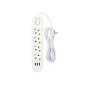 98-225- Nätdelar förlängare ps-450 4-uttag 3xusb 5m vit 2x1mm