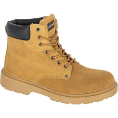 Stövlar av mocka beige-brun, S1P SRC, '47', CE, Lahti