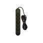 98-227- Nätdelar förlängare ps-530 5-uttag 3xusb 3m svart 2x1mm