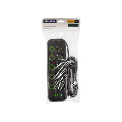 98-208- Nätdelar förlängningskabel ps-530s 5-uttag 4xusb 1xusb-c 3m svart 3x1mm | HandlaSmidigt.se