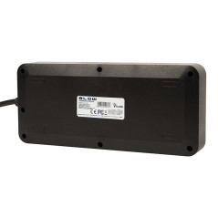 98-211- Nätdel PS-630 förlängningskabel 6 uttag 3xUSB 1xUSB-C 3m svart 2x1mm