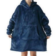 BQ82B Koc 'typu bluza' 2w1 niebieski