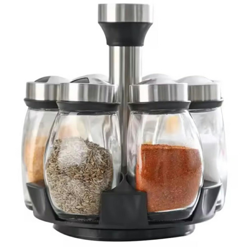 DA304 Set med 6 roterande kryddburkar