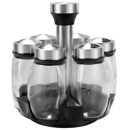 DA304 Set med 6 roterande kryddburkar