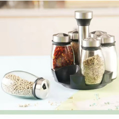 DA304 Set med 6 roterande kryddburkar