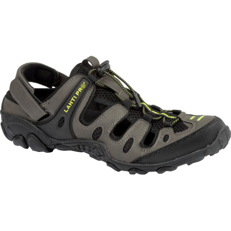 Sandaler i khaki-svart-grön tyg, '39', Lahti