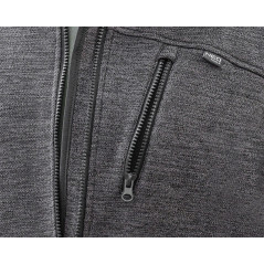 Tröja med dragkedja OUTDOOR, pique, grå, storlek L