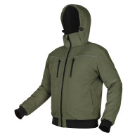 Fodrad jacka med huva OUTDOOR, grön, storlek S