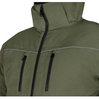 Fodrad jacka med huva OUTDOOR, grön, storlek L