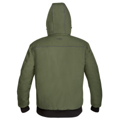 Fodrad jacka med huva OUTDOOR, grön, storlek XL