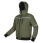Jacka med huva, fodrad för utomhusbruk, grön, storlek XXL