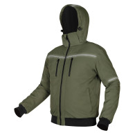 Fodrad jacka med huva OUTDOOR, grön, storlek XXXL