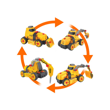 Grävmaskin 4 i 1 för barn