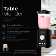 CR 4088 Blender med bägare - titanblad - glasburk 1,5l