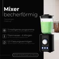CR 4088 Blender med bägare - titanblad - glasburk 1,5l