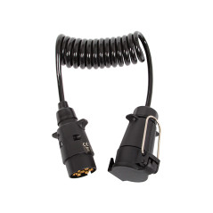 23-227- Spiralkabel 7-stift 1,5m förlängningssladd till släpvagn