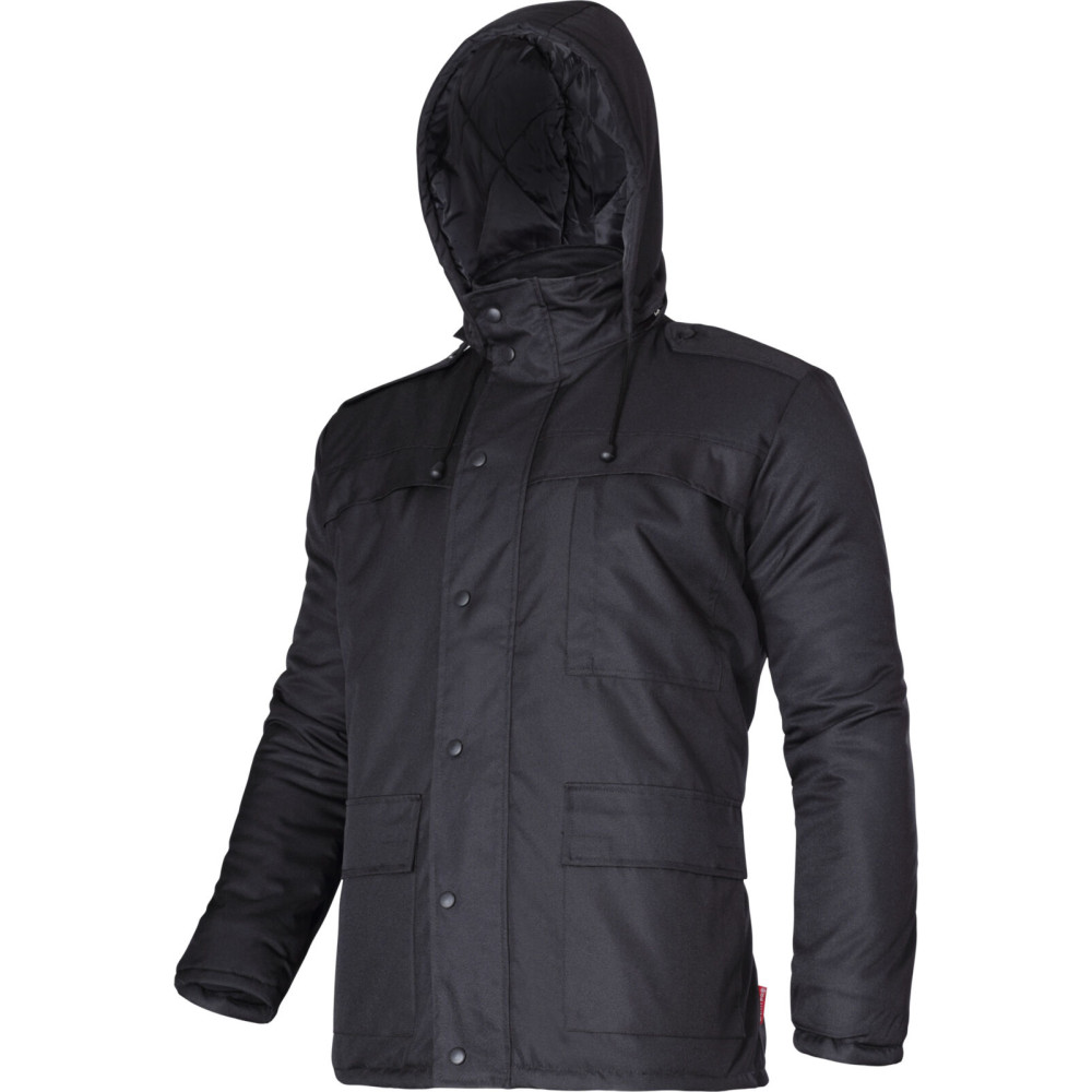Fodrad svart jacka, '2xl', CE, Lahti