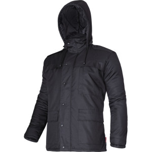 Fodrad svart jacka, '2xl', CE, Lahti