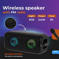 AD 1903 Bluetooth-högtalare med radio / karaokefunktion