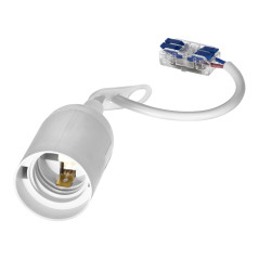 Renoveringssockel E27 med snabbkoppling, vit | HandlaSmidigt.se