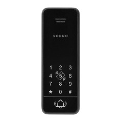 SANDI, enkelhushålls porttelefon, handsfree, 2-trådig, kodlås, RFID, svart | HandlaSmidigt.se