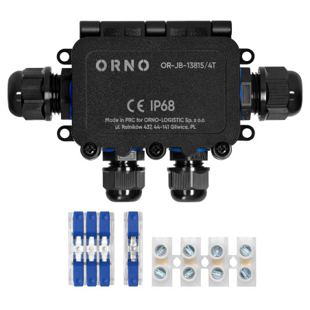 Burk för HD IP68, 0,5-6,0mm, 2 kabelgenomföringar M20, 2 kabelgenomföringar M16, T-layout. | HandlaSmidigt.se