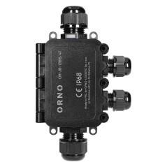 Burk för HD IP68, 0,5-6,0mm, 2 kabelgenomföringar M20, 2 kabelgenomföringar M16, T-layout.