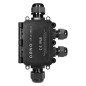 Burk för HD IP68, 0,5-6,0mm, 2 kabelgenomföringar M20, 2 kabelgenomföringar M16, T-layout.