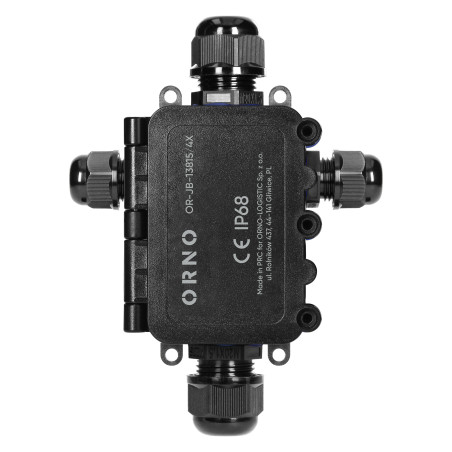 Burk för HD IP68, 0,5-6,0mm, 2 kabelförskruvningar M20, 2 kabelförskruvningar M16, layout X.