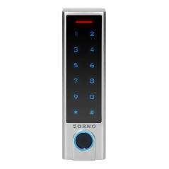Touchscreen keypad lock with card and proximity fob reader, fingerprint reader, and Wi-Fi, SUPER-SLIM IP6. 

Tryckskärmslås med 