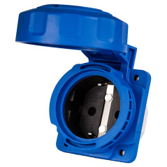 Utomhus vägguttag 2P+Z (Schuko), 16A, 230 VAC, IP68 | HandlaSmidigt.se