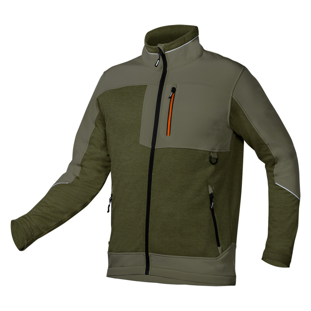 Bluza softshell OUTDOOR, zielona, rozmiar XL Bluza softshell OUTDOOR, zielona, rozmiar XL