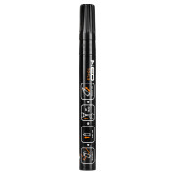 Marker budowlany gruby, czarny, permanentny, wodoodporny, lakierowy, aluminiowy, 4 szt
