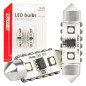 LED-lampor Canbus festoon C5W 2SMD 3838 36mm vit 12V 24V amio-04248