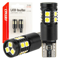 LED-lampor Canbus T10 W5W 13SMD 3030 vit 12V 24V amio-04259