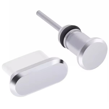 DA23A USB-C dammbrick mot damm 2st silver