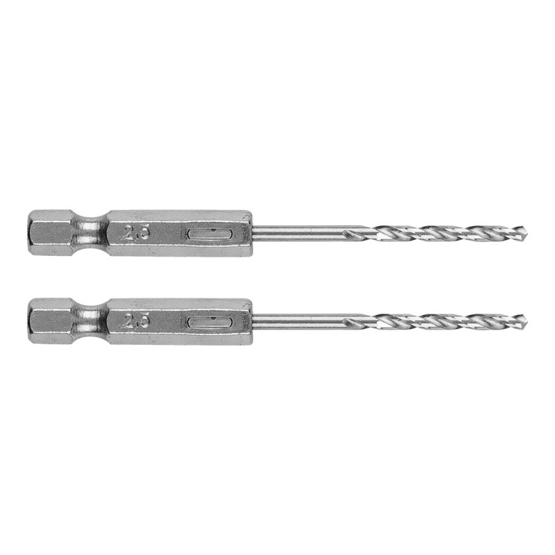 Borr för metall Hex 2,5 mm, 2 st.