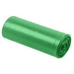Soppsäckar 60 L, gröna med band, 35 mikron, 10 st.