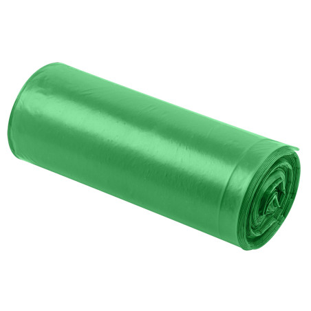 Soppsäckar 120 L, gröna med rem, 40 mikron, 10 st.