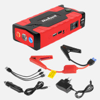 Startkablar - en powerbank med startkablar och en kompressor