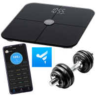 AD 8187 Svart Analytisk Badvåg - Smart App Fitgo